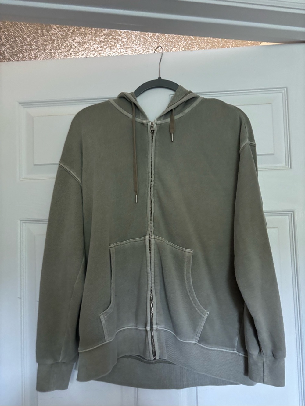 C.C Men's Zip-Up Hoodie in Olive